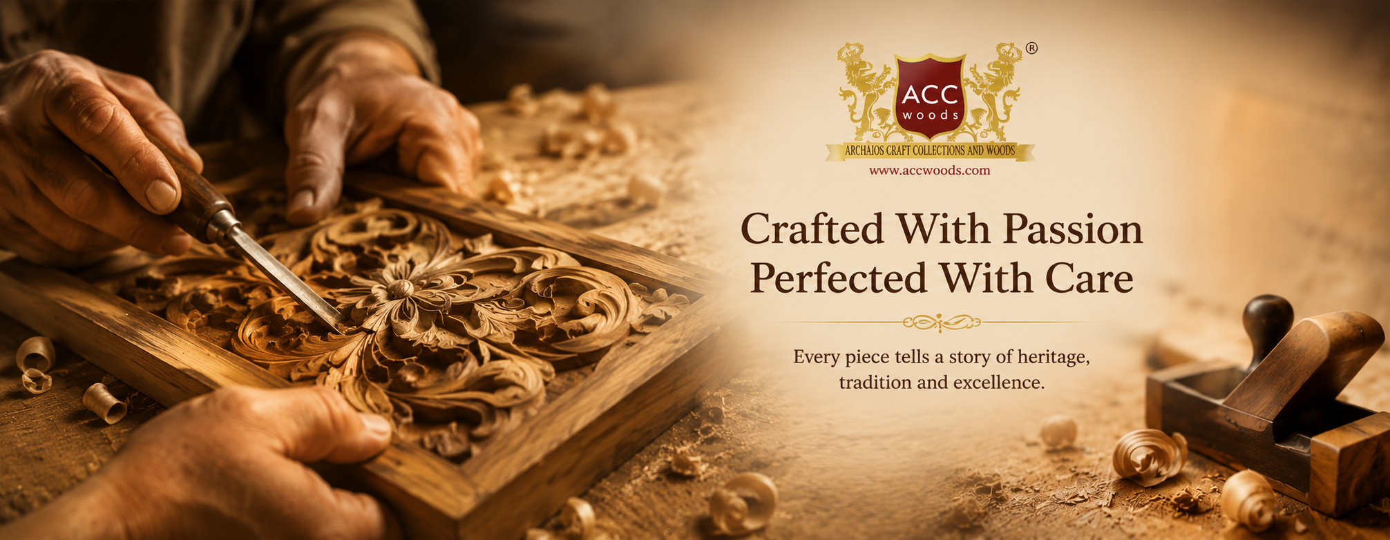 ACC Woods crafted with passion banner
